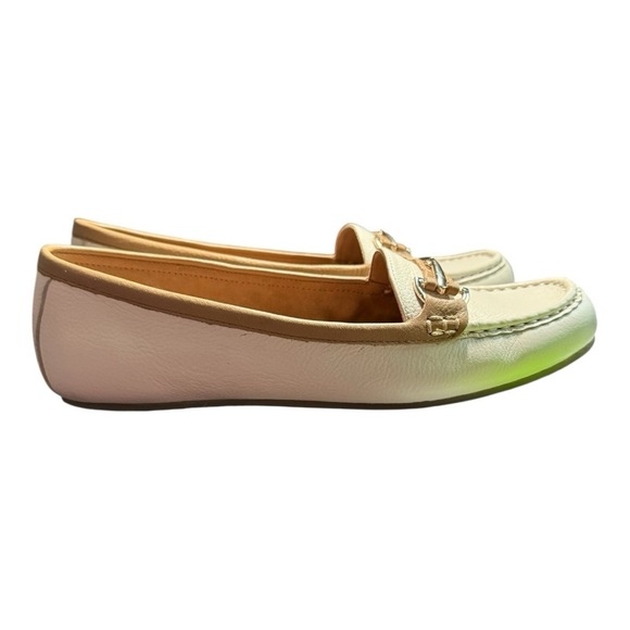 Aerosoles Drive Along Horsebit Leather Driving Loafers Ivory Beige Size 9.5 - Picture 9 of 14